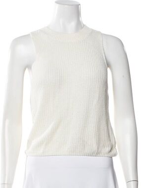 Reformation Crew Neck Open Knit Tank Top (S)